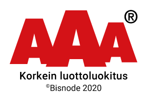 AAA-luottoluokka. Korkein luottoluokitus. Bisnode 2020.